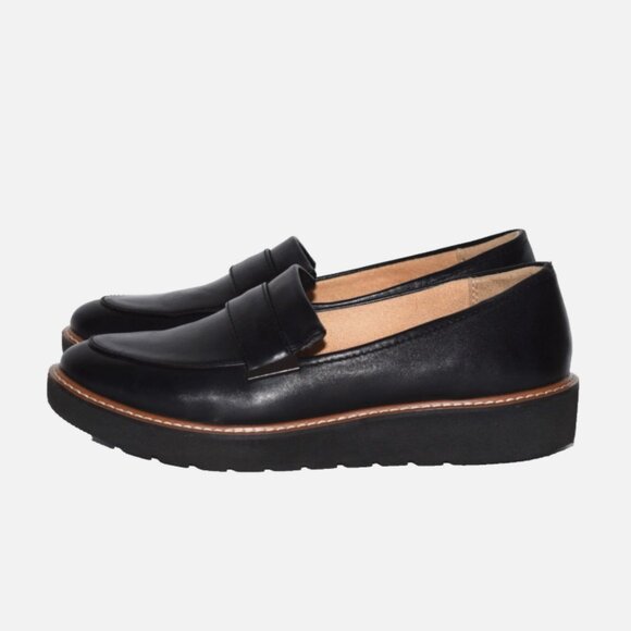 Naturalizer Adaline Black Leather Slip On Lightweight Platform Loafer US 8.5 M - Picture 2 of 9